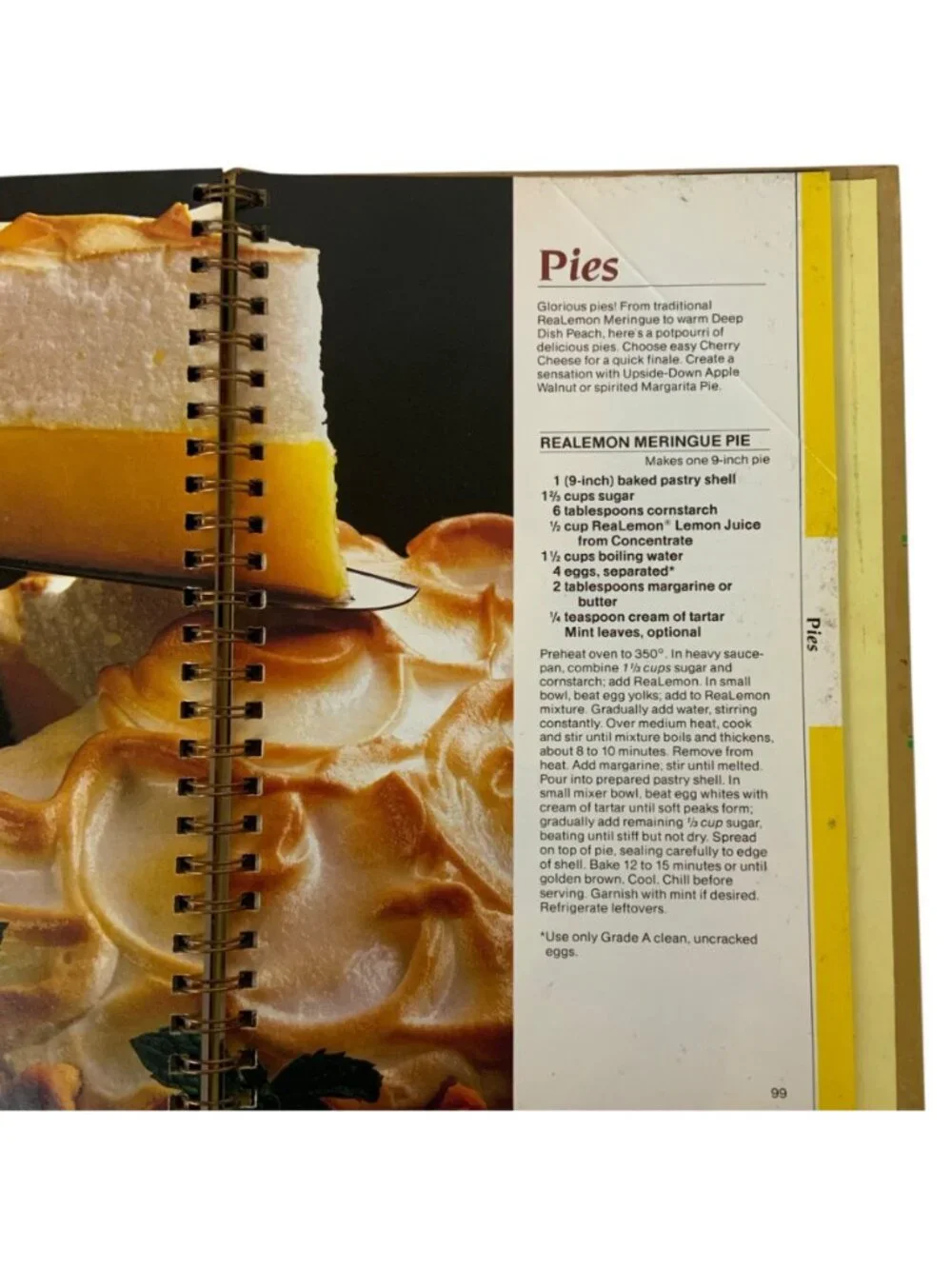 Realemon Recipe Collection Spiral-Bound Cookbook 50th Anniversary Edition 1984